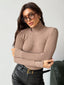 Ribbed knit turtleneck